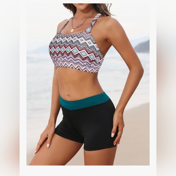 Aqua Eve 3 piece Tankini Swimsuit #1075, 1076 - Picture 10 of 14